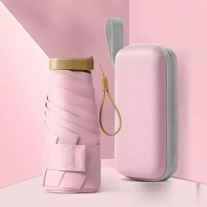 Subtle Shades Ultra compact pastel umbrella with case | For rains and sunny day | UV Protection